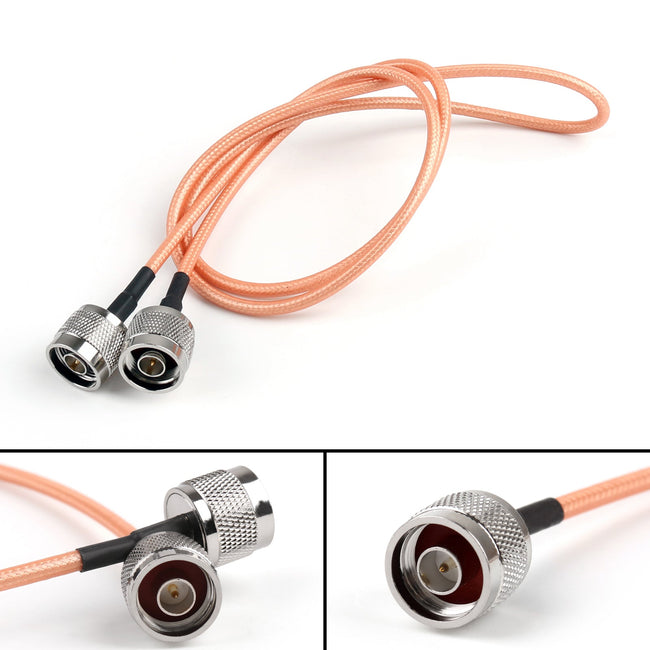 1Pcs N Male to N Male Plug Crimp Jumper Pigtail Coax Cable RG142 For wireless 1M
