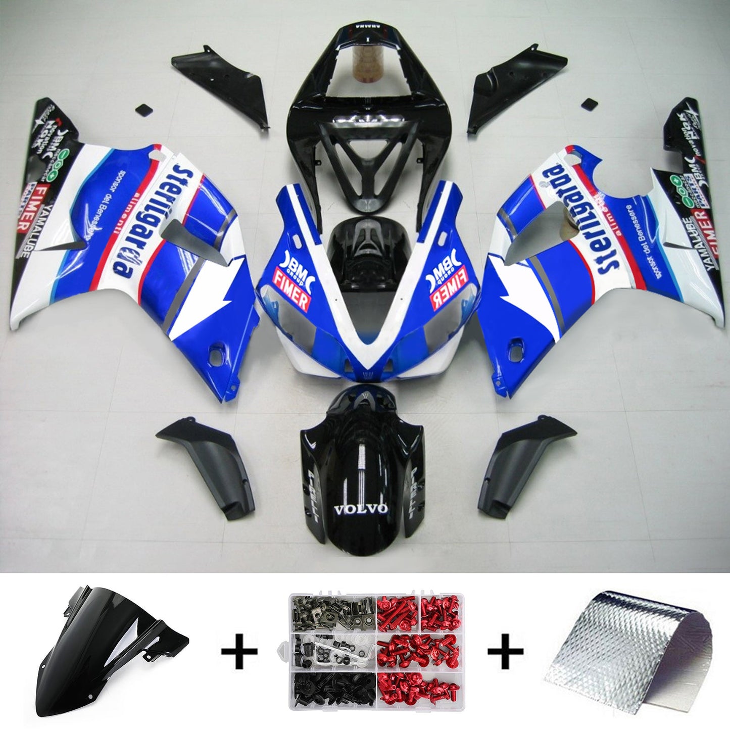 2000-2001 Yamaha YZF 1000 R1 Injection Fairing Kit Bodywork Plastic ABS #110