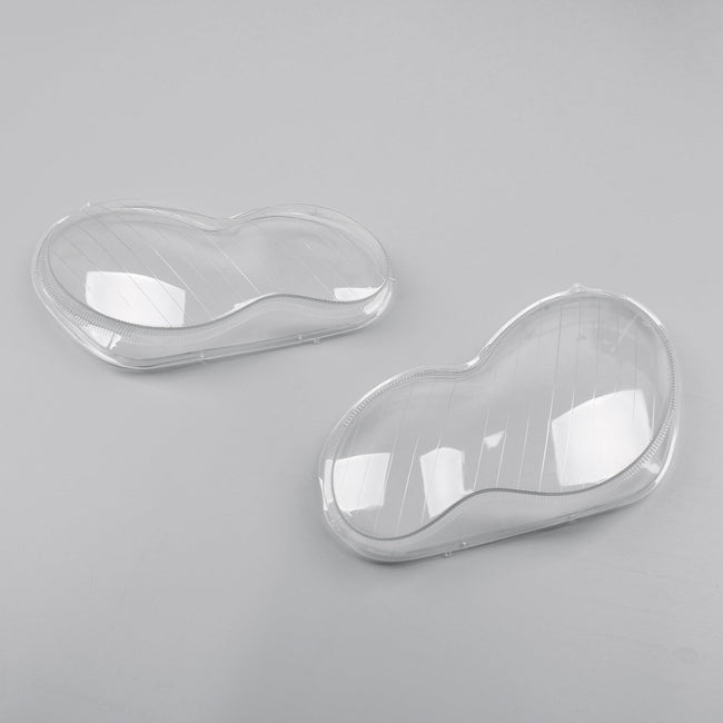 Headlight Lens Shell Plastic Cover Right For Benz W203 C-Class 4 Door (2001-2007) Pair