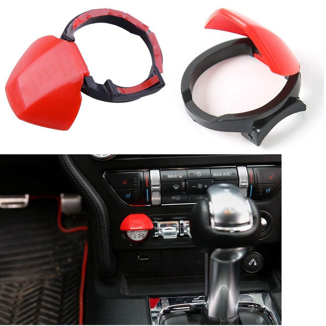Car Start Stop Button Cover Push Switch Control Trim Red For Ford Mustang 2015+