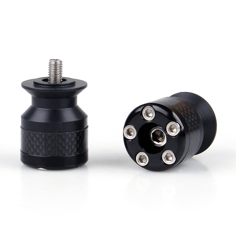 Universal Motorcycle CNC Carbon Fiber 6mm Swingarm Sliders Spools Blac ...