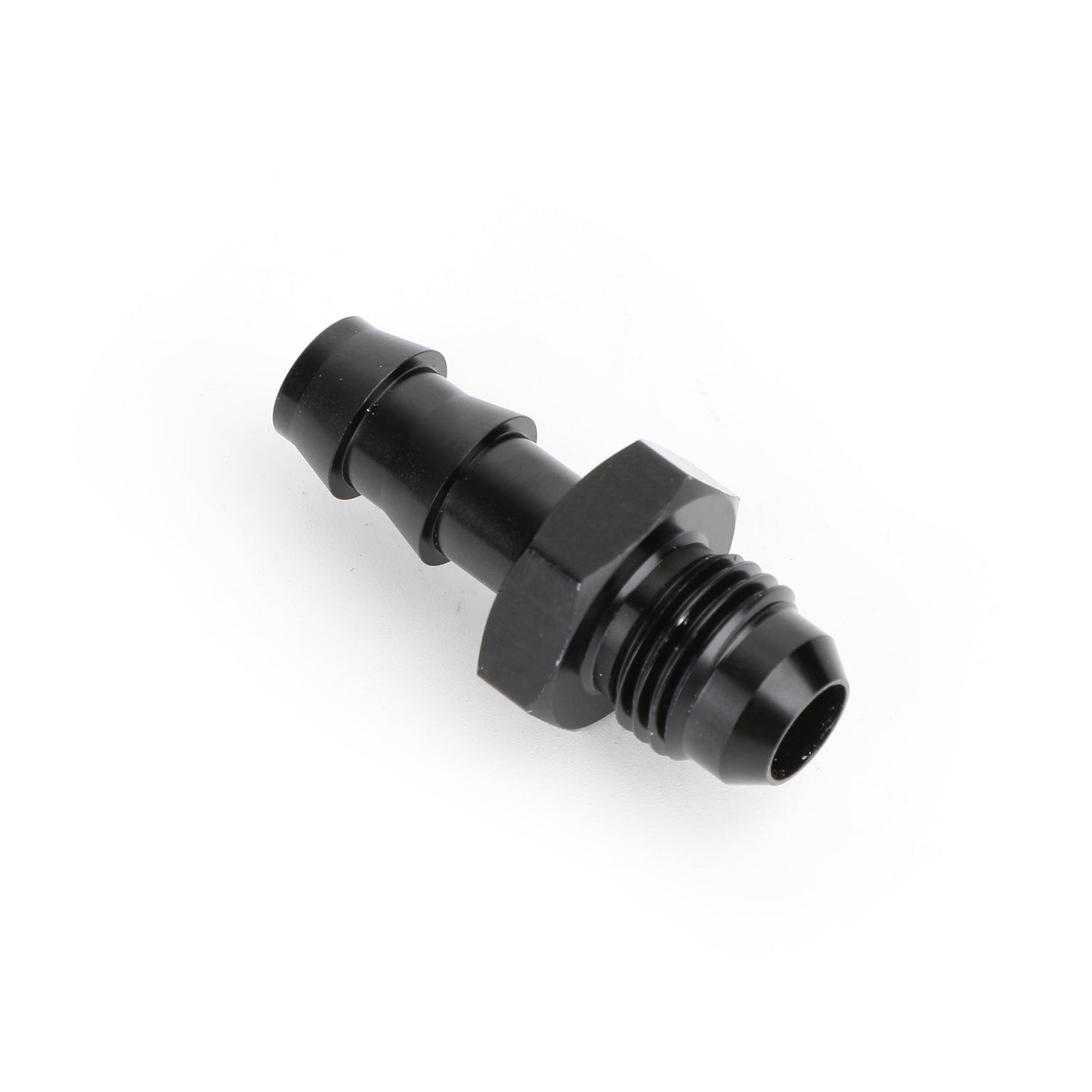 6 AN Male Flare to 3/8" Black Hose Barb Adapter Fitting AN6 -6AN 3/8 Push Lock Black