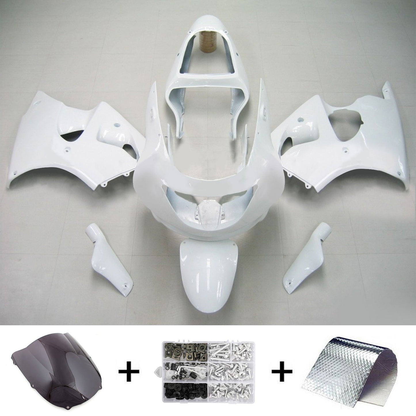 1998-1999 Kawasaki ZX6R Amotopart Injection Fairing Kit Bodywork Plastic ABS #103