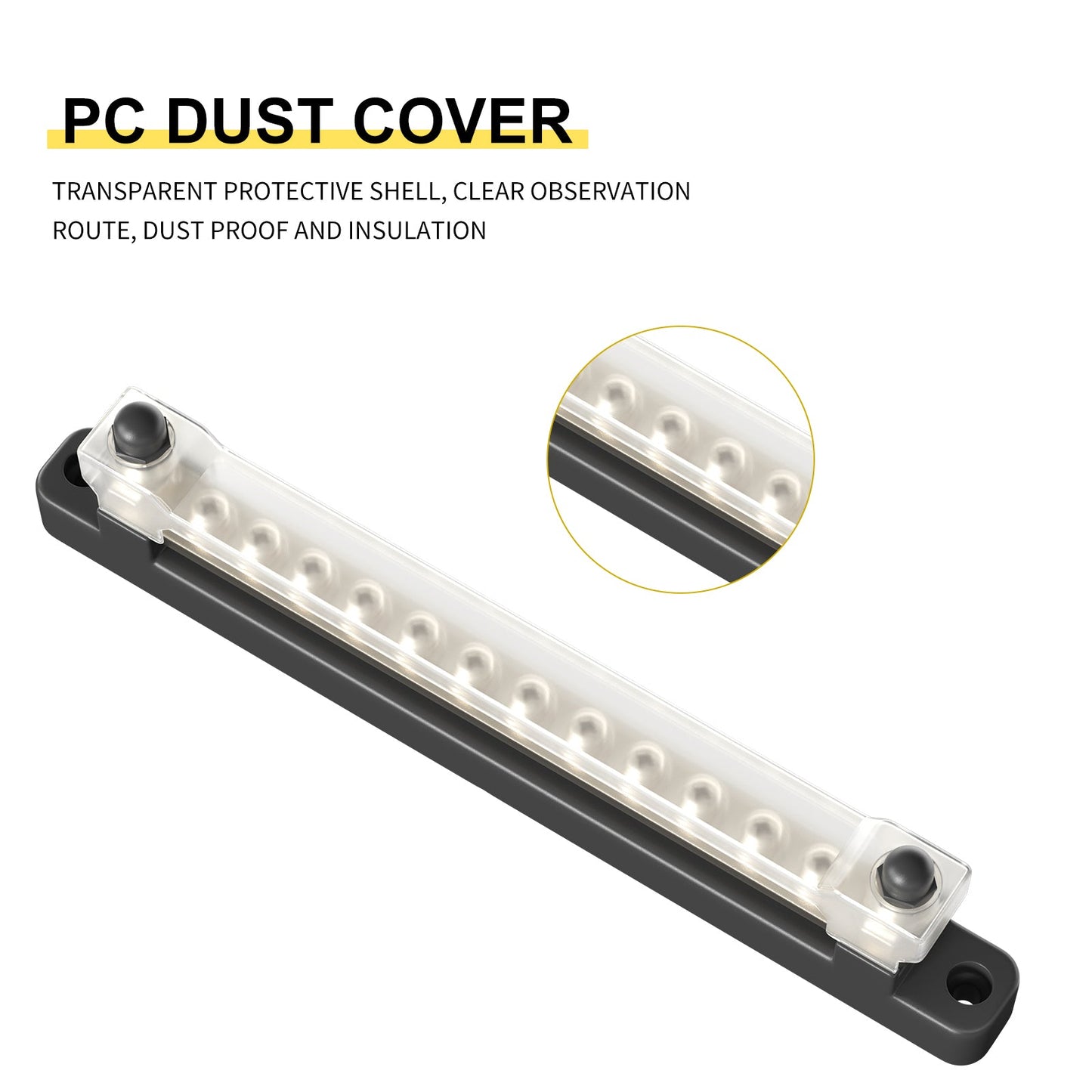 2/4/6/12 Way Car Bus Bar Block Dust Cover Distribution Terminal For Auto Marine