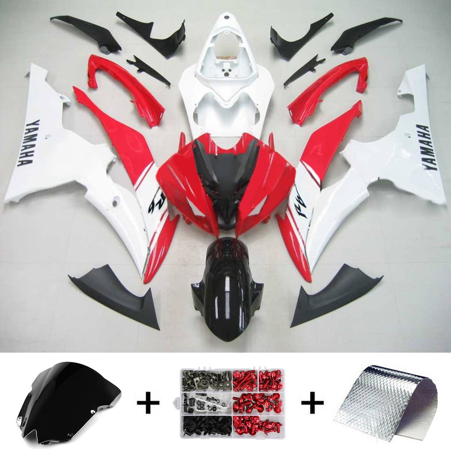 2008-2016 Yamaha YZF 600 R6 Amotopart Injection Fairing Kit Bodywork Plastic ABS #137