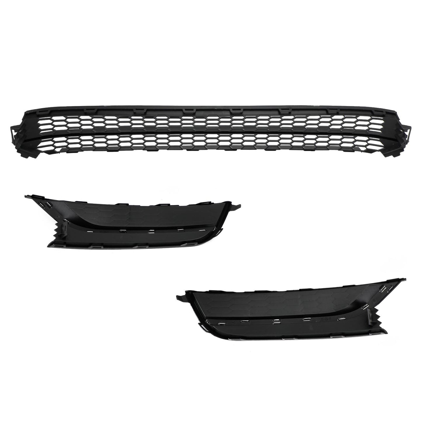 Volkswagen Passat 2012-2015 Front Lower Grille + Fog Light Cover W/O Hole Combo Set