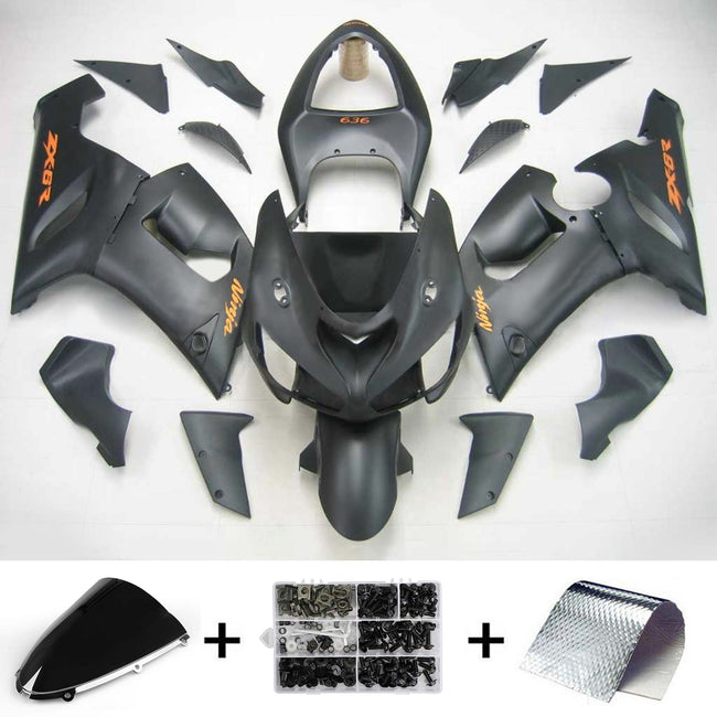 2005-2006 Kawasaki ZX6R 636 Amotopart Injection Fairing Kit Bodywork Plastic ABS #134