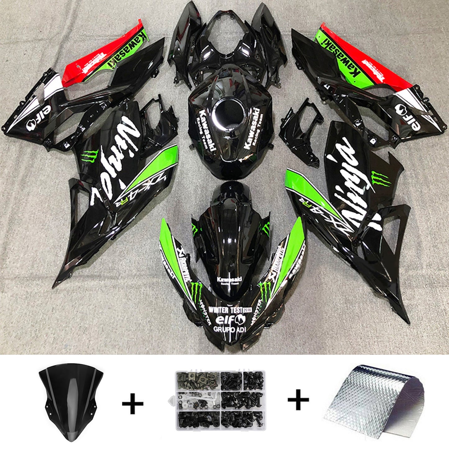 2018-2023=4 Kawasaki EX400 Ninja400 Fairing Kit Bodywork Plastic ABS