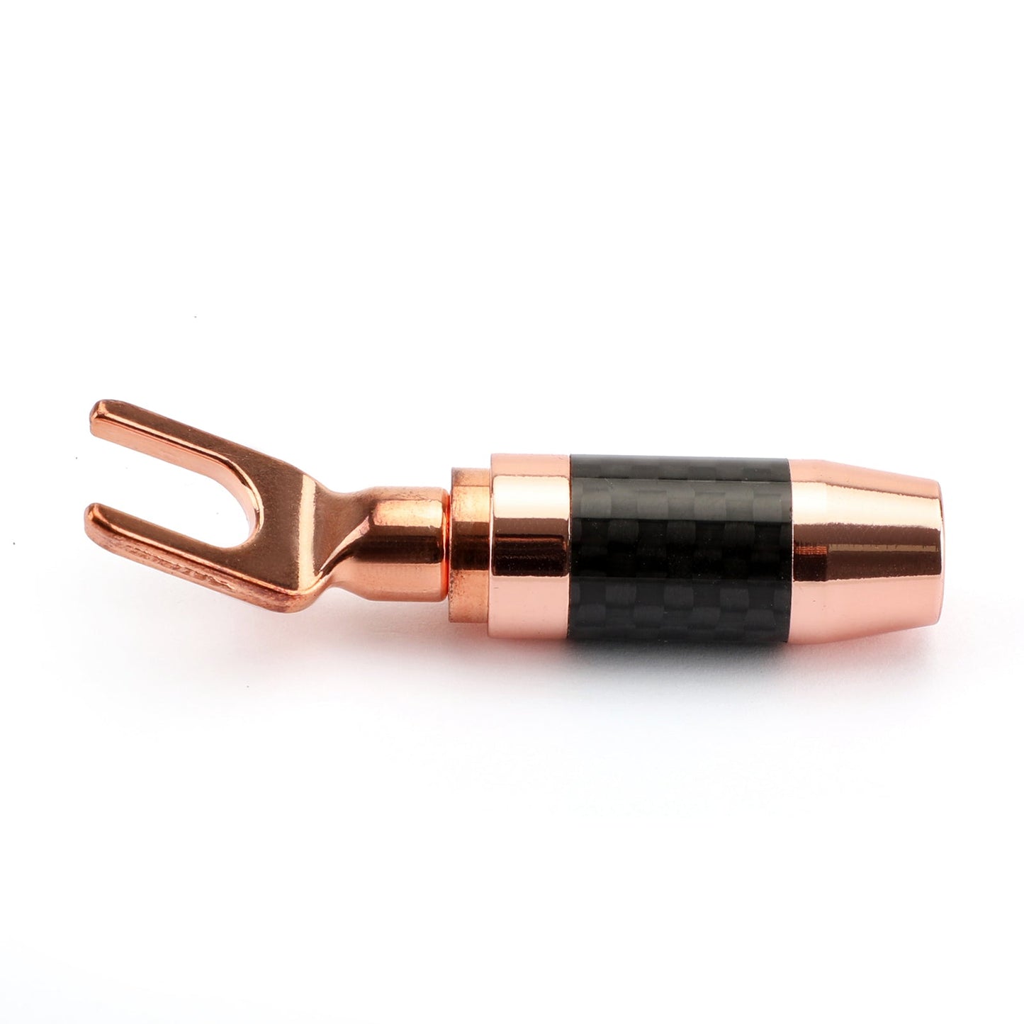 1PC Carbon Fiber Purple Copper Y Fork Audio Amplifier Y-shaped Clip No welding