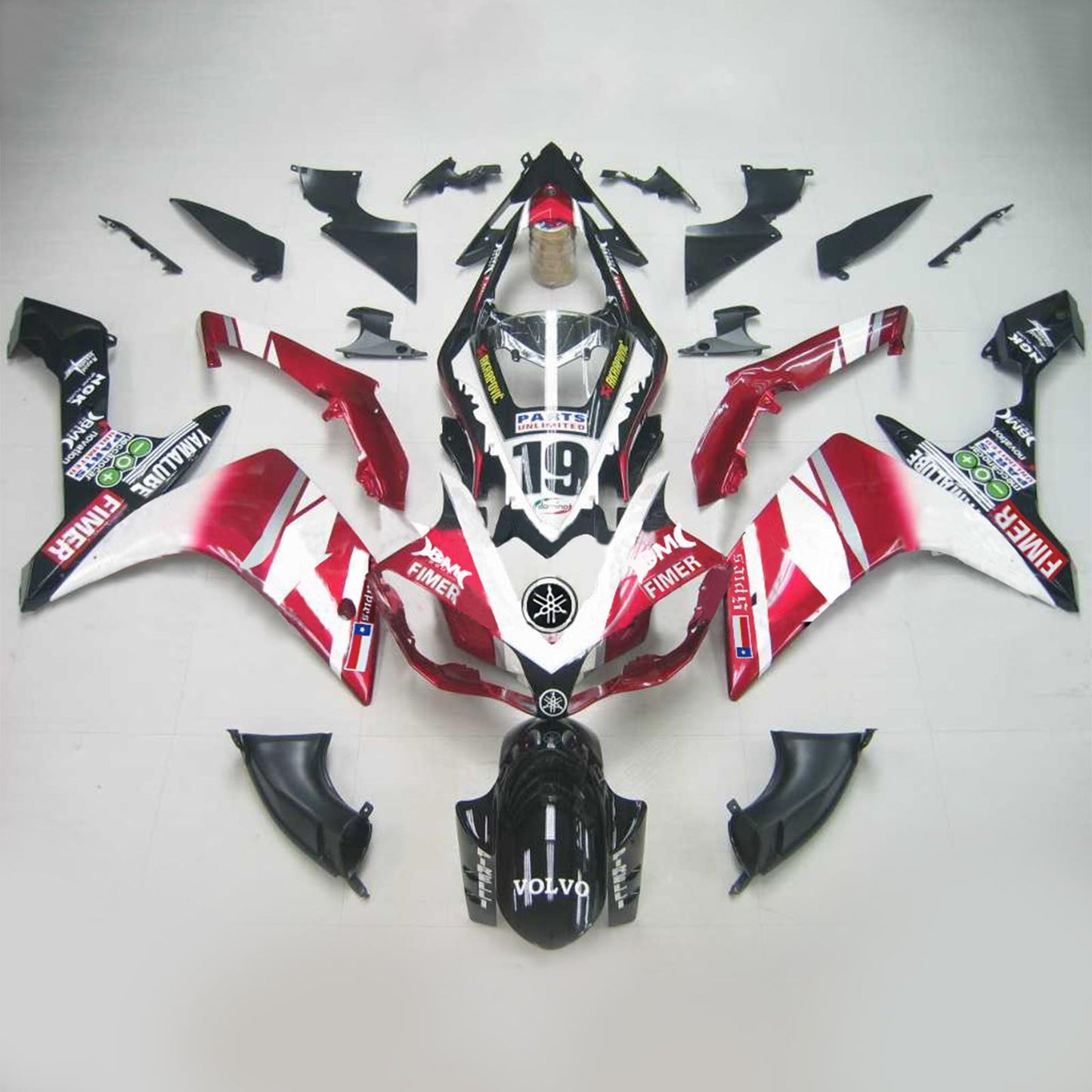 2007-2008 Yamaha YZF 1000 R1 Injection Fairing Kit Bodywork Plastic ABS #106