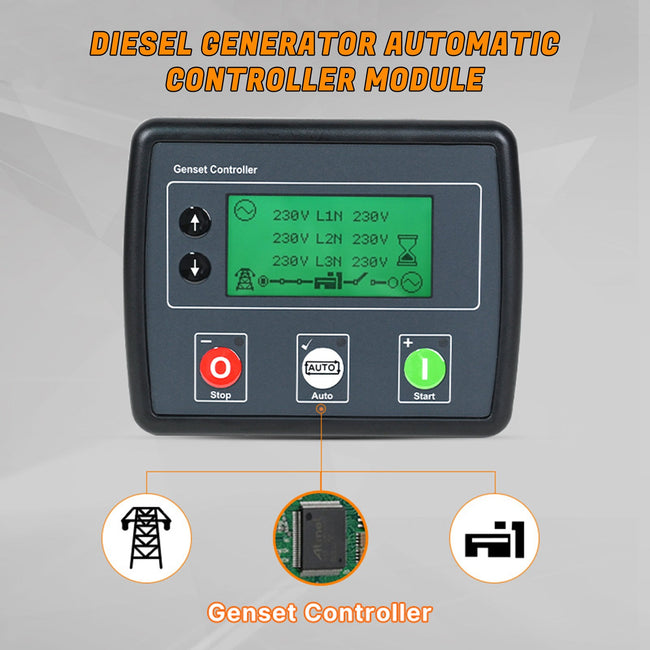 Generator Controller DSE4520 LCD Screen 3?Phase Mains Detection Control Board