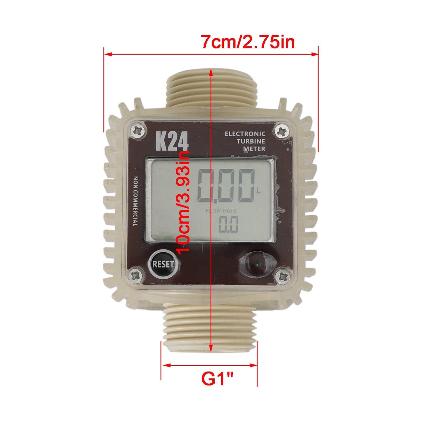 K24 Turbine Digital Diesel Oil Fuel Flow Meter Tester For Chemicals Liquid Water