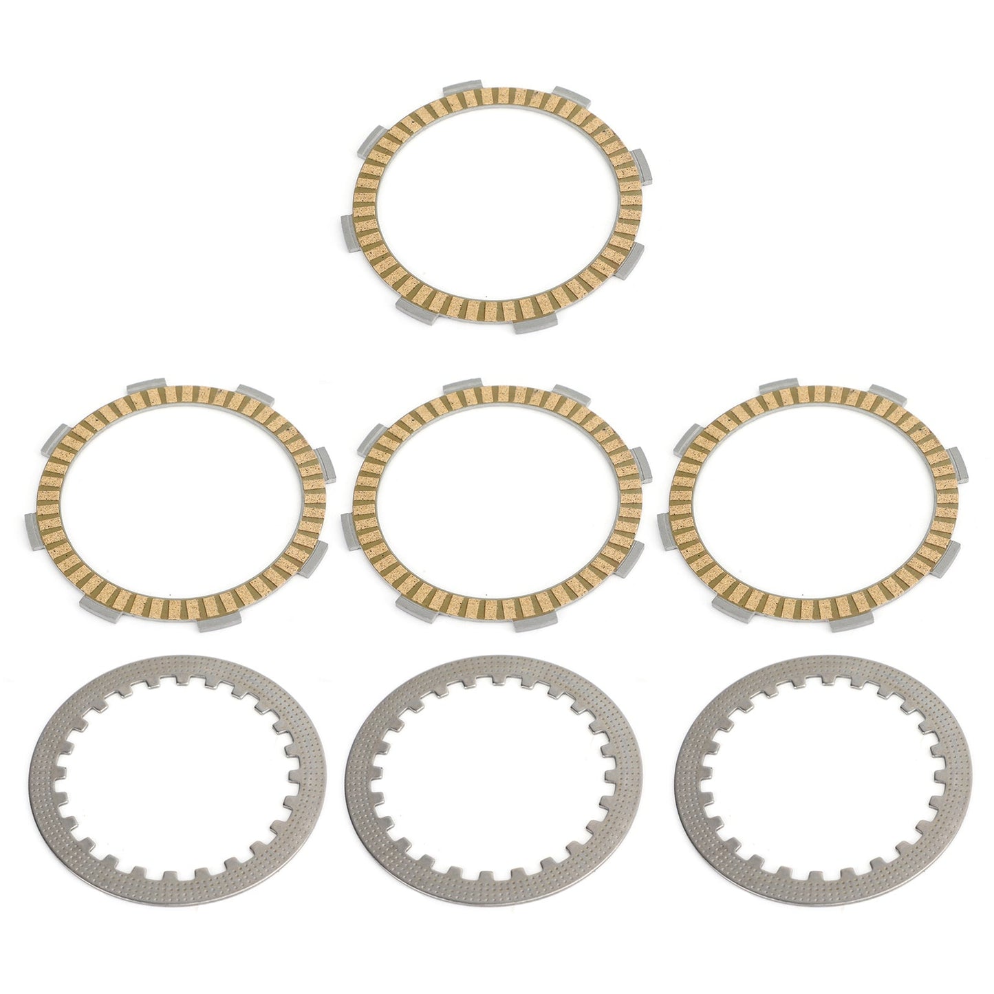 Clutch Plate Kit - Friction & Steel Plates For Yamaha ATV YFM125R RAPTOR 125 YBR125 XT125X XT125R