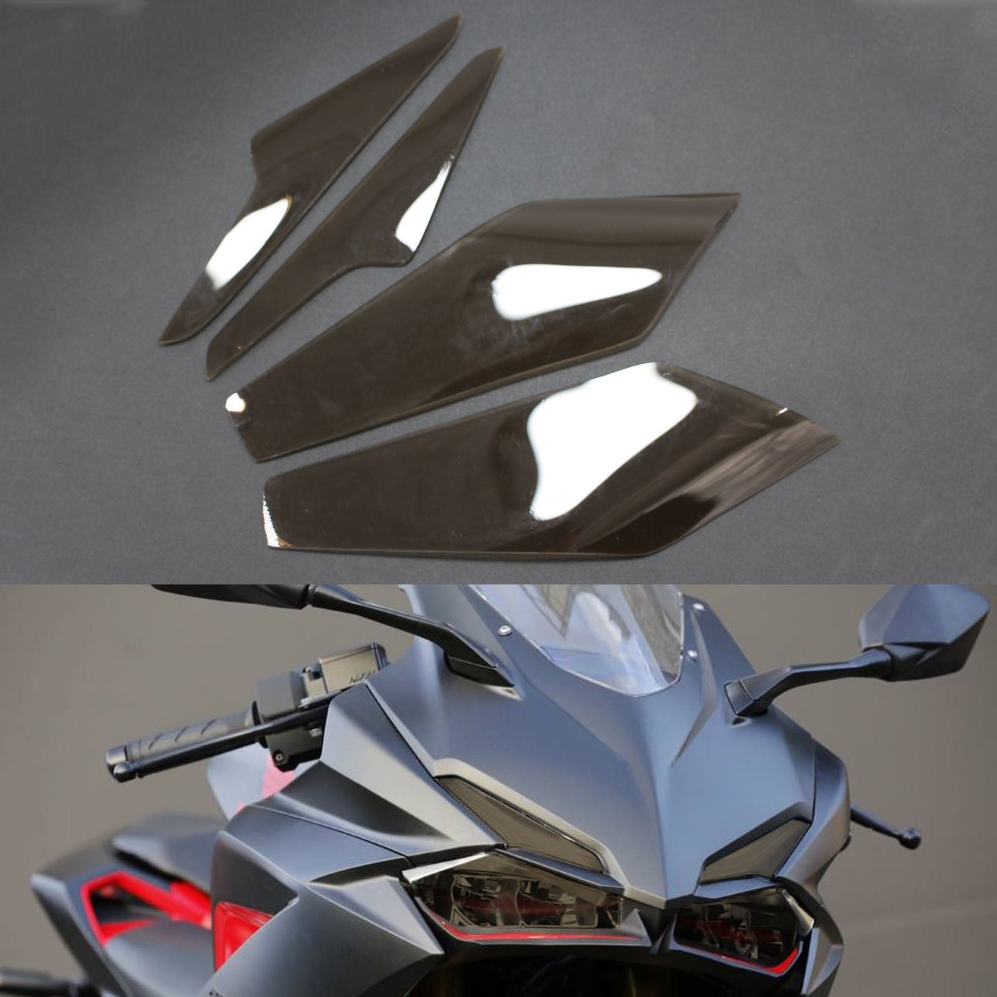 Front Headlight Lens Lamp Protection Cover Clear Fit For Honda Cb250R 2017-2018
