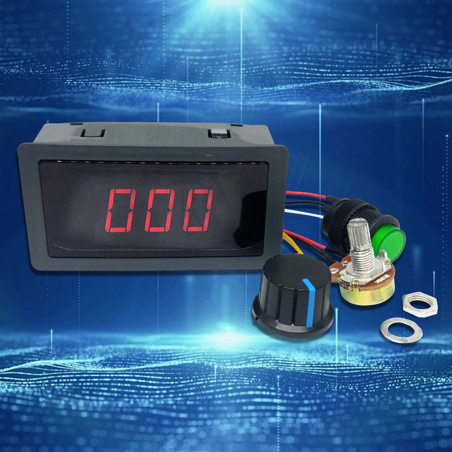 DC 6V-30V 12V 24V Max 8A Motor PWM Speed Controller With Digital Display Switch