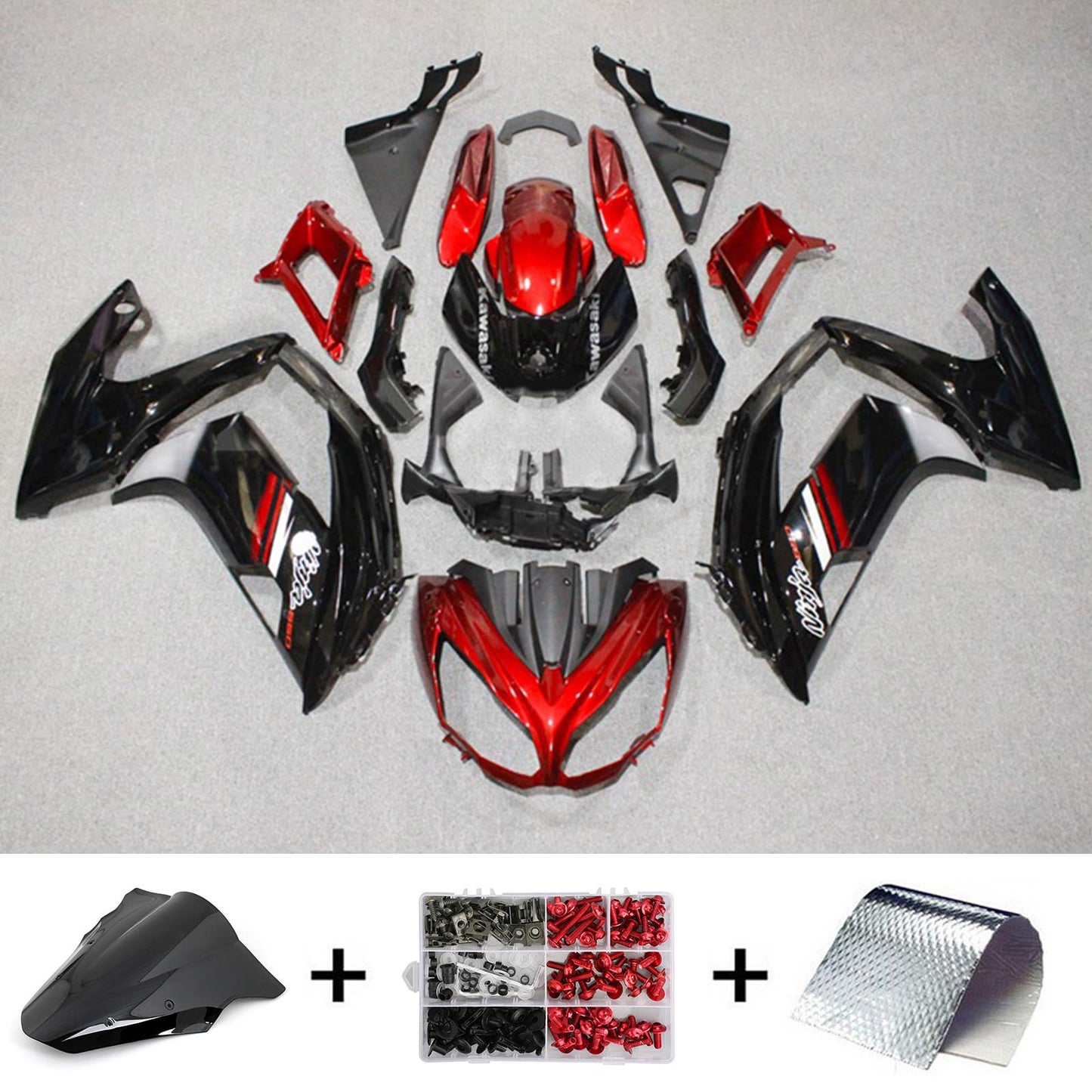 2012-2016 Kawasaki ER6F Ninja650 Amotopart Injection Fairing Kit Bodywork Plastic ABS #110