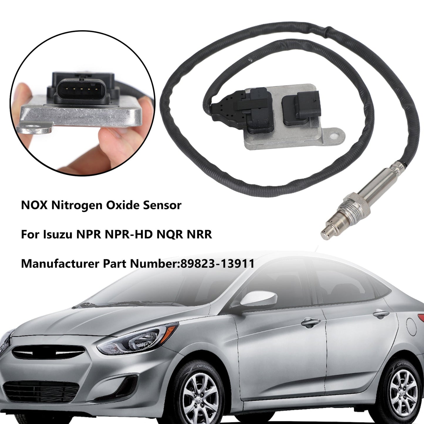 NOX Nitrogen Oxide Sensor 89823-13911 For Isuzu NPR NPR-HD NQR NRR 2010-2013