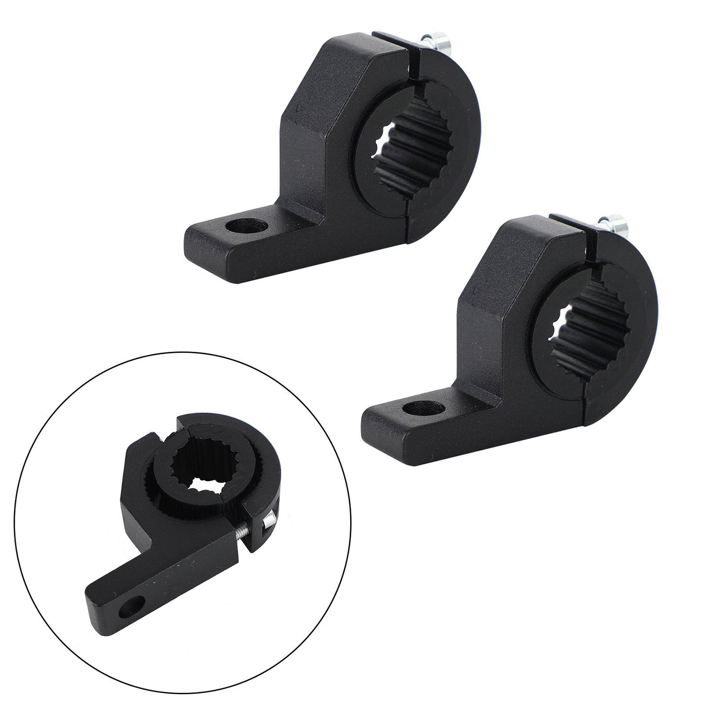 2X Motorcycle Cnc Headlight Spot Light Bracket Mount Fog Tube Fork Clamp Holder