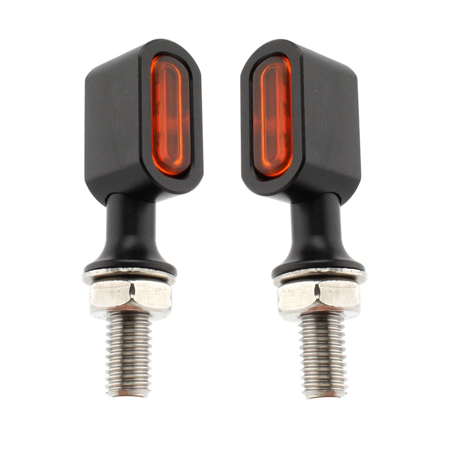 LED Rear Mini E Mark Turn Signal Indicator For Sportster Touring Dyna Black Amber
