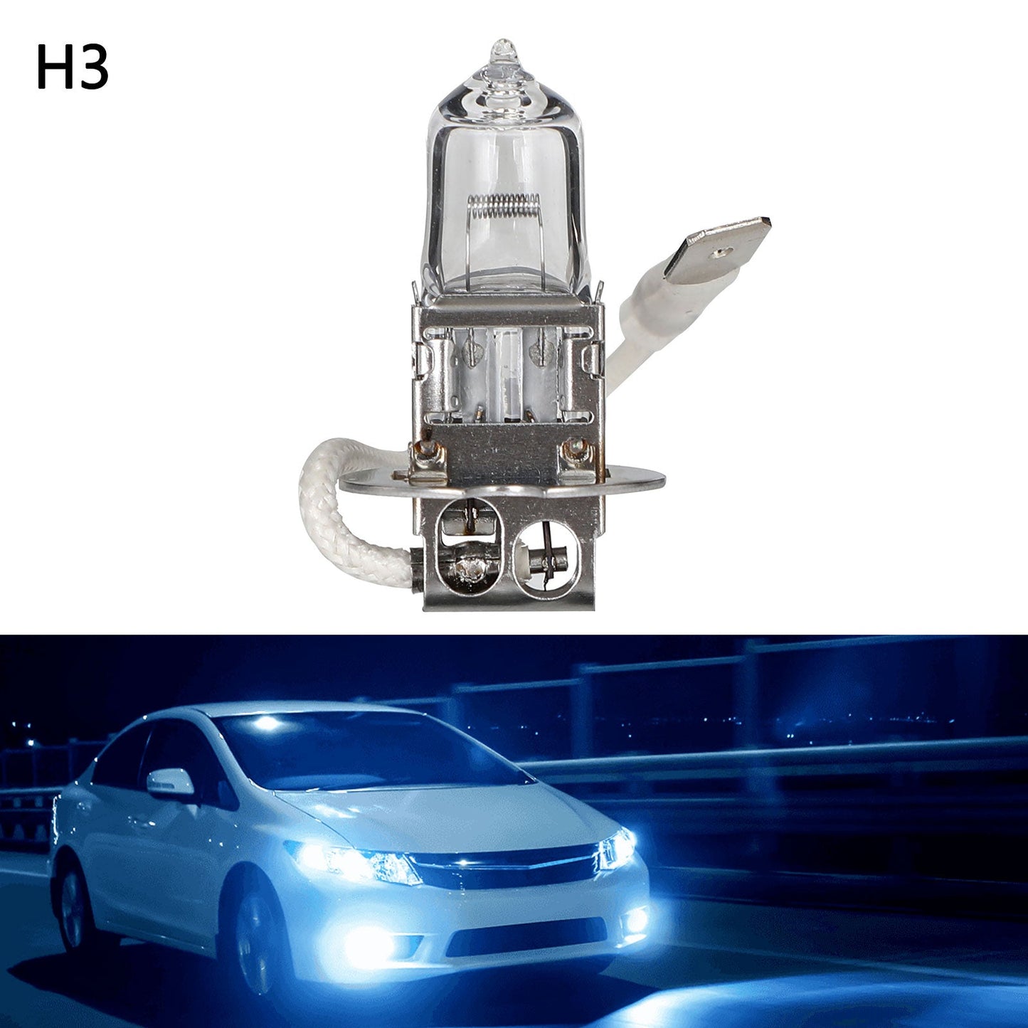 H3 For OSRAM SUPER RALLYE Car Headlight Lamp PK22s 12V100W 62201