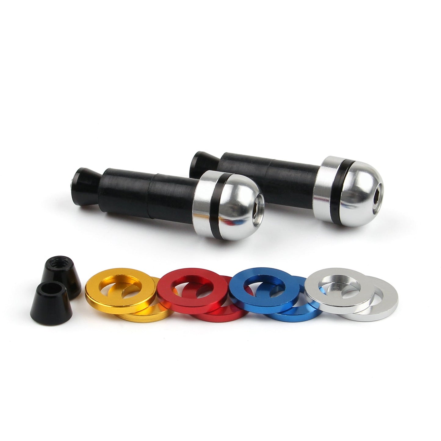 Universal Motorcycle Colorful 7/8" Handlebar End Caps Grips Bar End Black