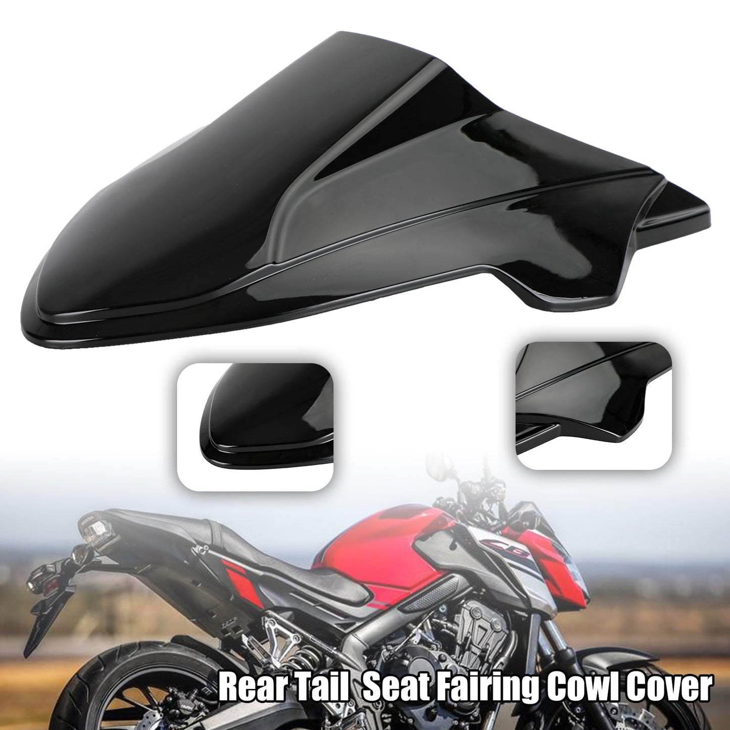 Rear Tail Seat Fairing Cowl Cover for Honda CB650R CBR650R 2021-2022 Black