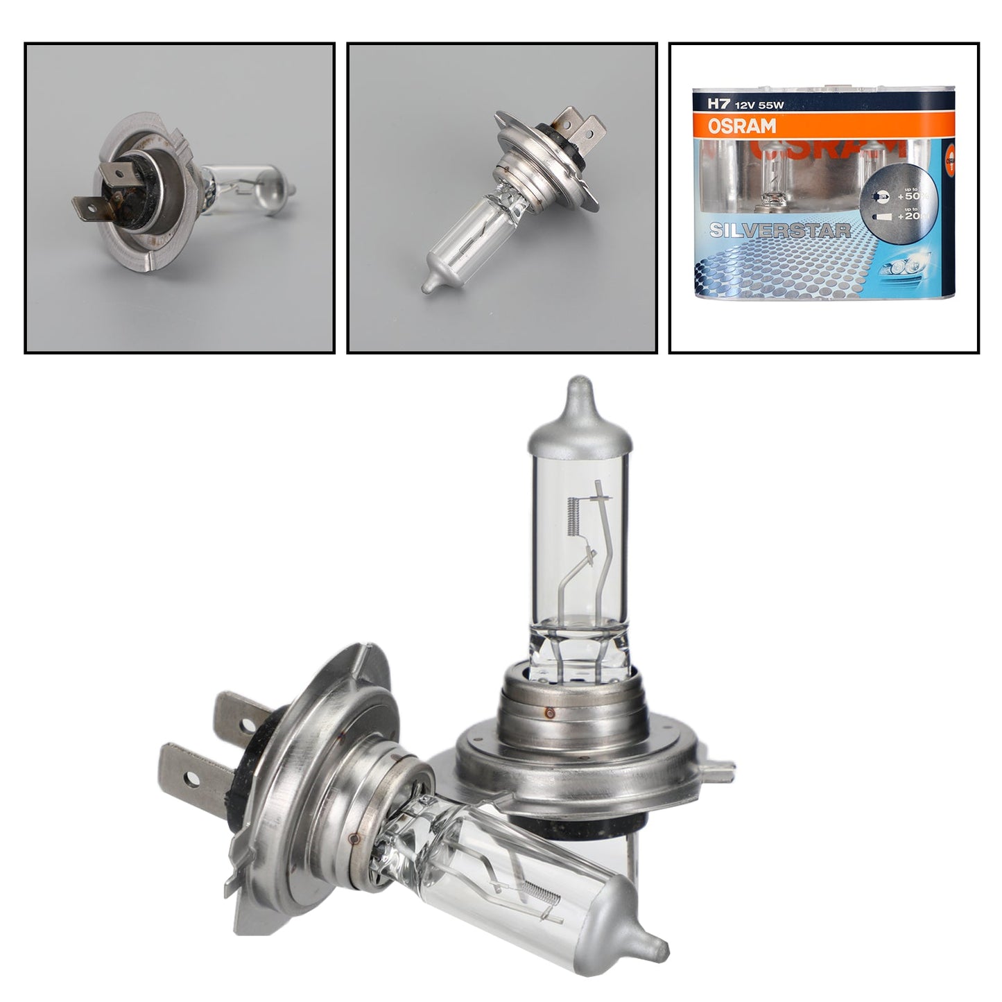 H7 64210SVS For OSRAM SILVERSTRA Headlight 12V55W +20M Up To 50% Light