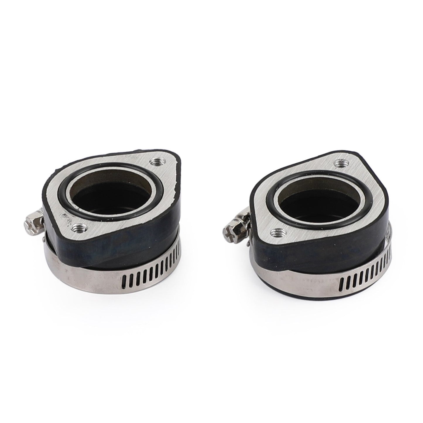 2x Carburetor Intake Adapter Flange Manifold w/Clamp For VM24 PE26 PE28 PWK 28mm