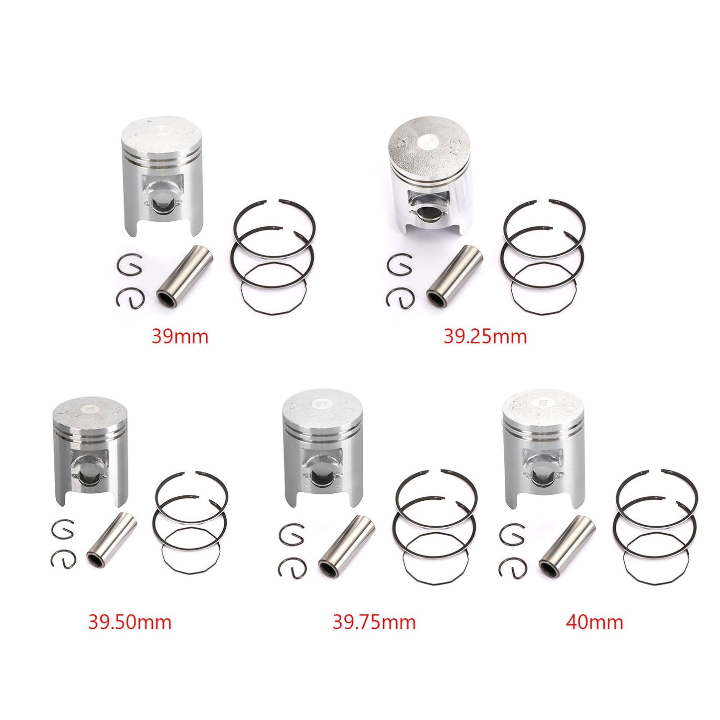 Piston Ring Pin Clip Kit Std Bore 54Mm Fit For Yamaha T135 Crypton X Lc135