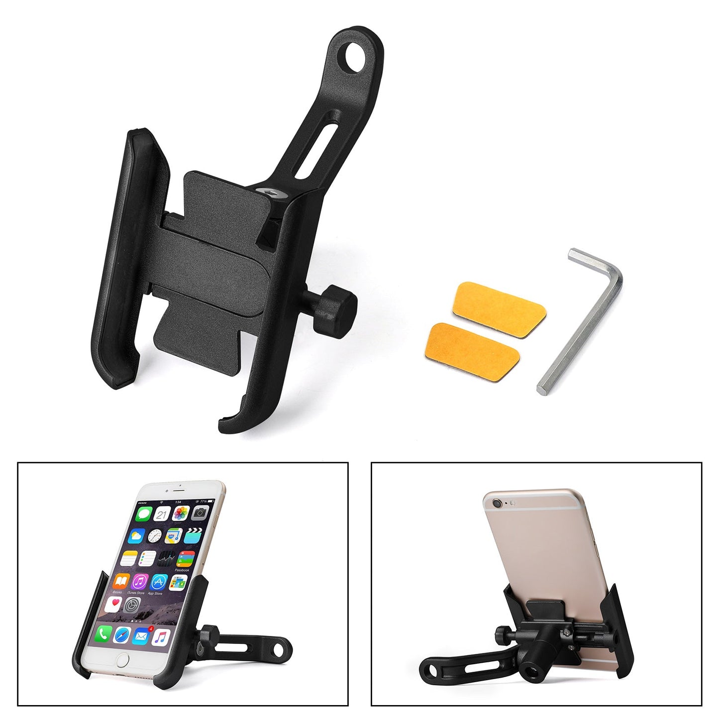 Bicycle Motorcycle Mirror 10MM Smartphone Cell Phone Mount Bracket Holder