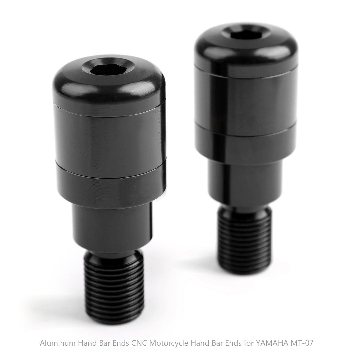 7/8" Handle Bar End Cap Plugs Slider For YAMAHA MT-09 MT-07 FZ-07 14-15 XJ6 10-13 MT-10 FZ10 Black