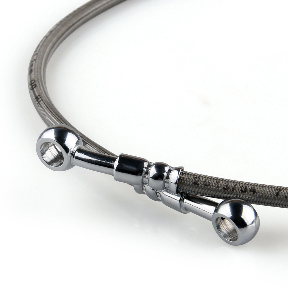 70cm/28" Motorcycle Brake Oil Hose Line Banjo Fitting Stainless Steel Swivel End