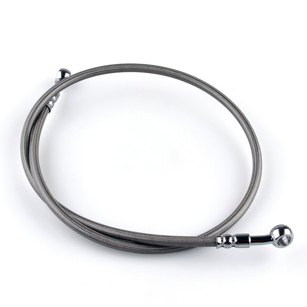 85cm/33" Motorcycle Brake Oil Hose Line Banjo Fitting Stainless Steel Swivel End