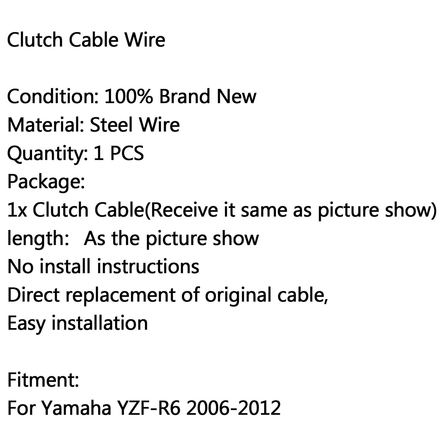 Motorcycle Clutch Cable Linkage Line For Yamaha YZF-R6 2006-2012 2008 Generic