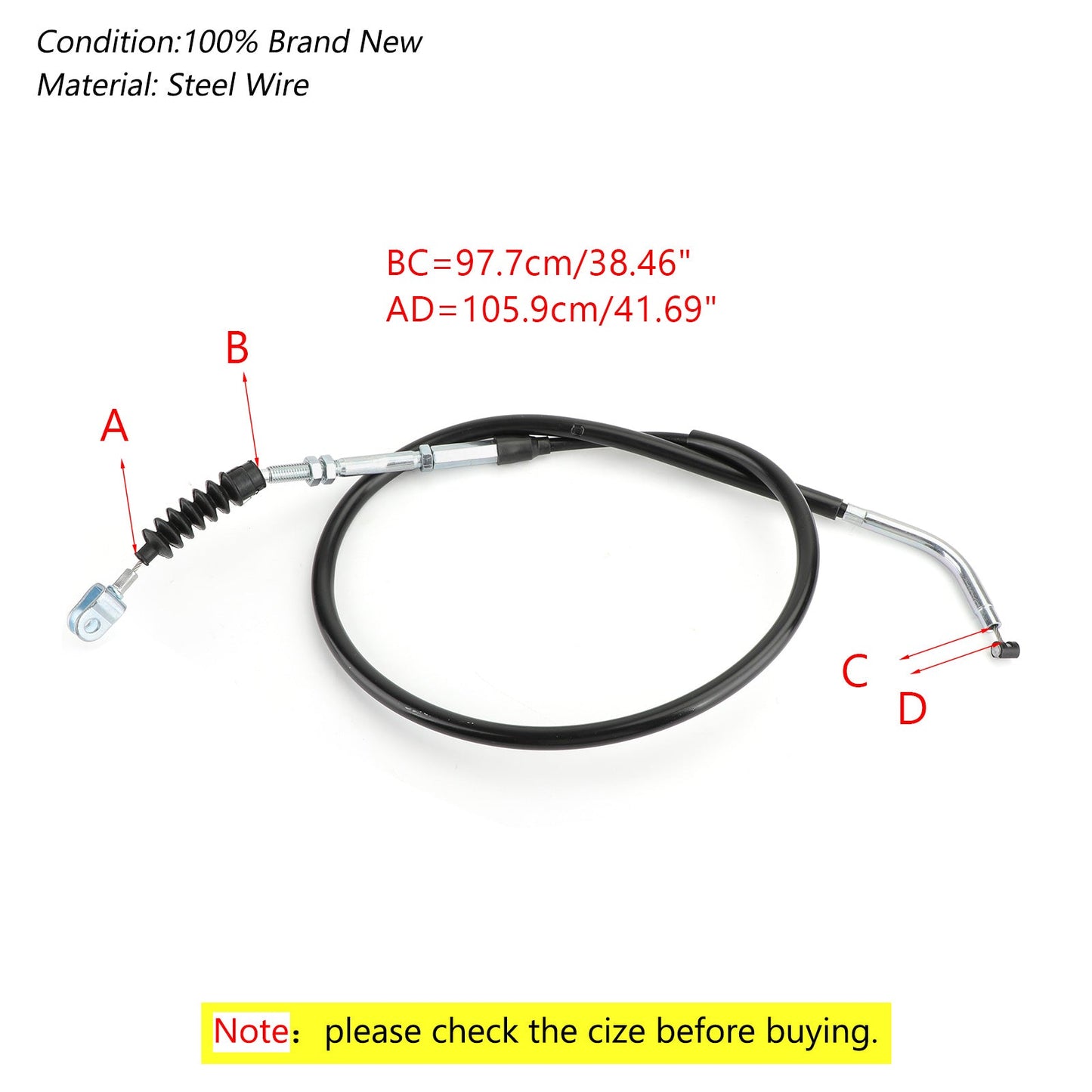 Clutch Cable Wire Line Replacement 58200-48HC0 for Suzuki GW250 Inazuma 2014-17