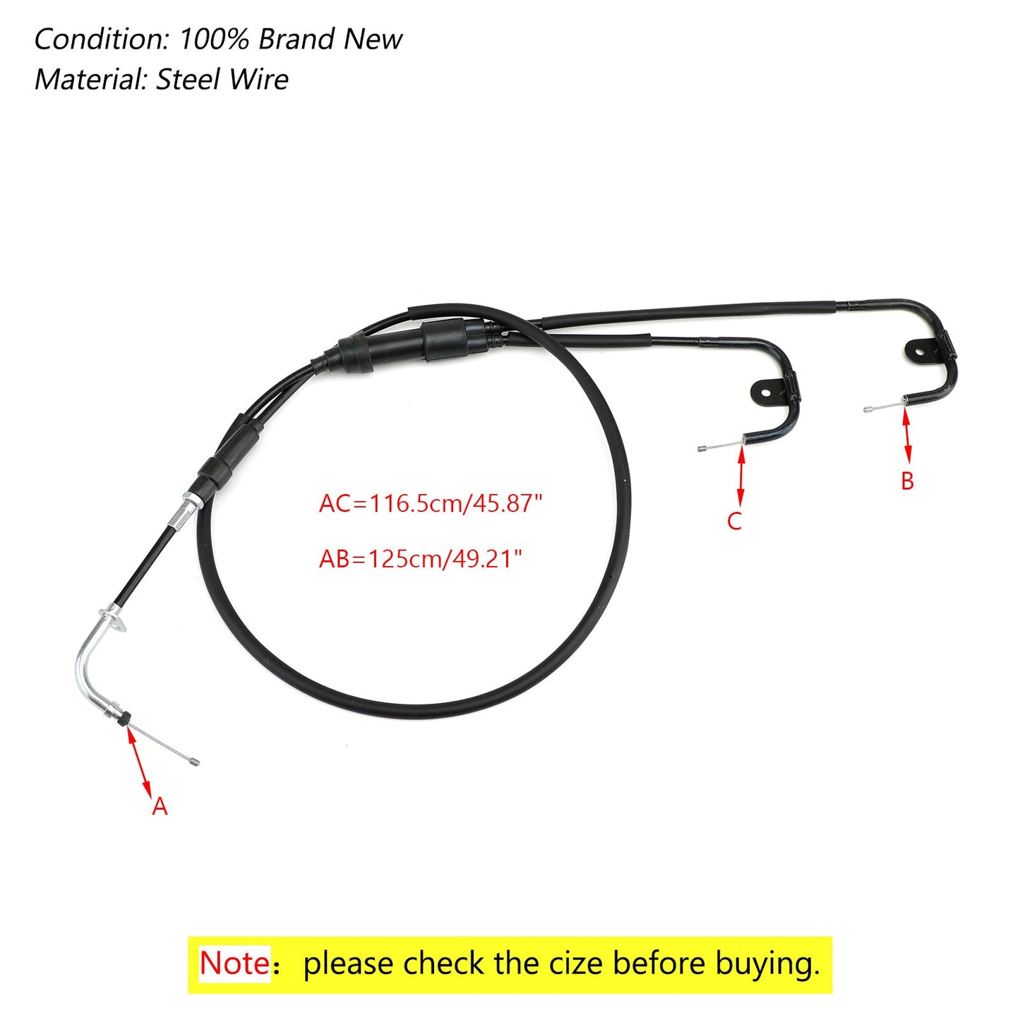 ATV Choke Cable For Arctic Cat 2004 2005 2006 650 V-2 V-Twin ONLY 0487-033