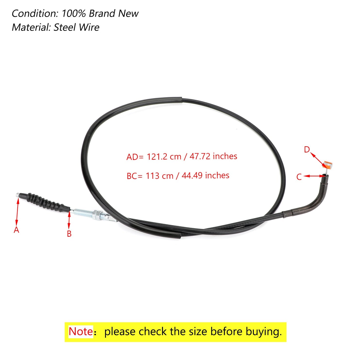 Motorcycle Clutch Cable 1RC-26335-01 for Yamaha MT-09 FZ-09 MTN850 2014-2017