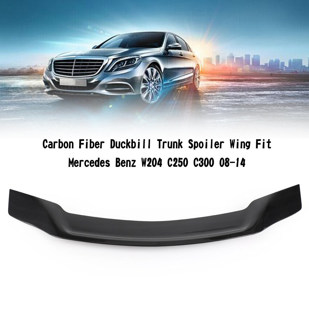 Carbon Fiber Duckbill Trunk Spoiler Wing Fit Mercedes Benz W204 C250 C300 08-14
