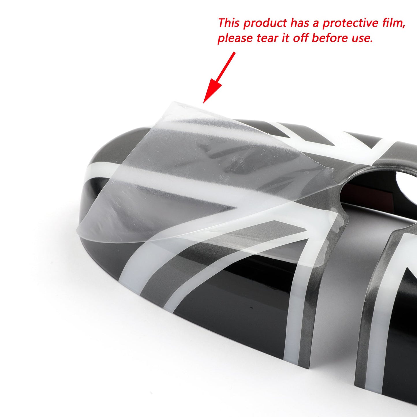 UK Flag Checkered Rear View Mirror Cover Housing For MINI Cooper R55 R56 R57 Generic