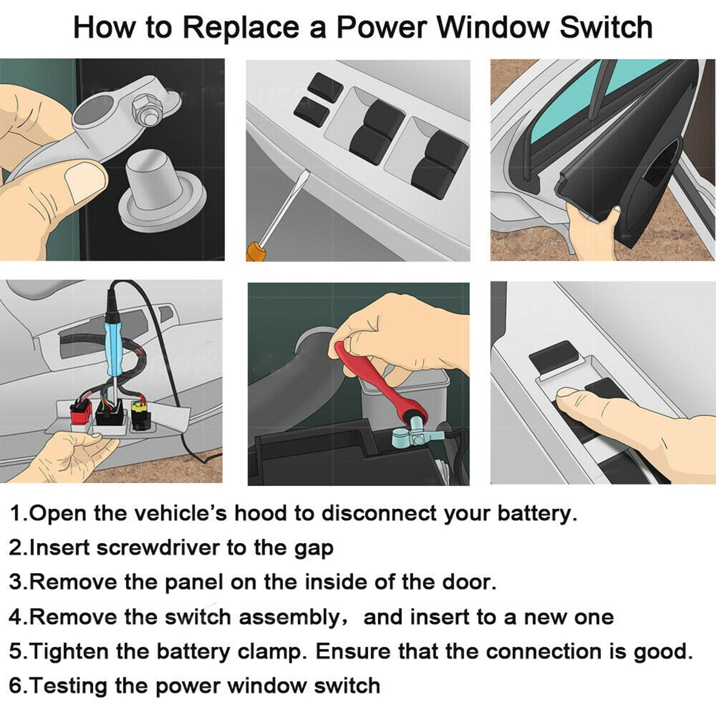 Master Window Switch for Mercedes Benz Valente Vito Mixto W639 2003 2004-2015 Generic