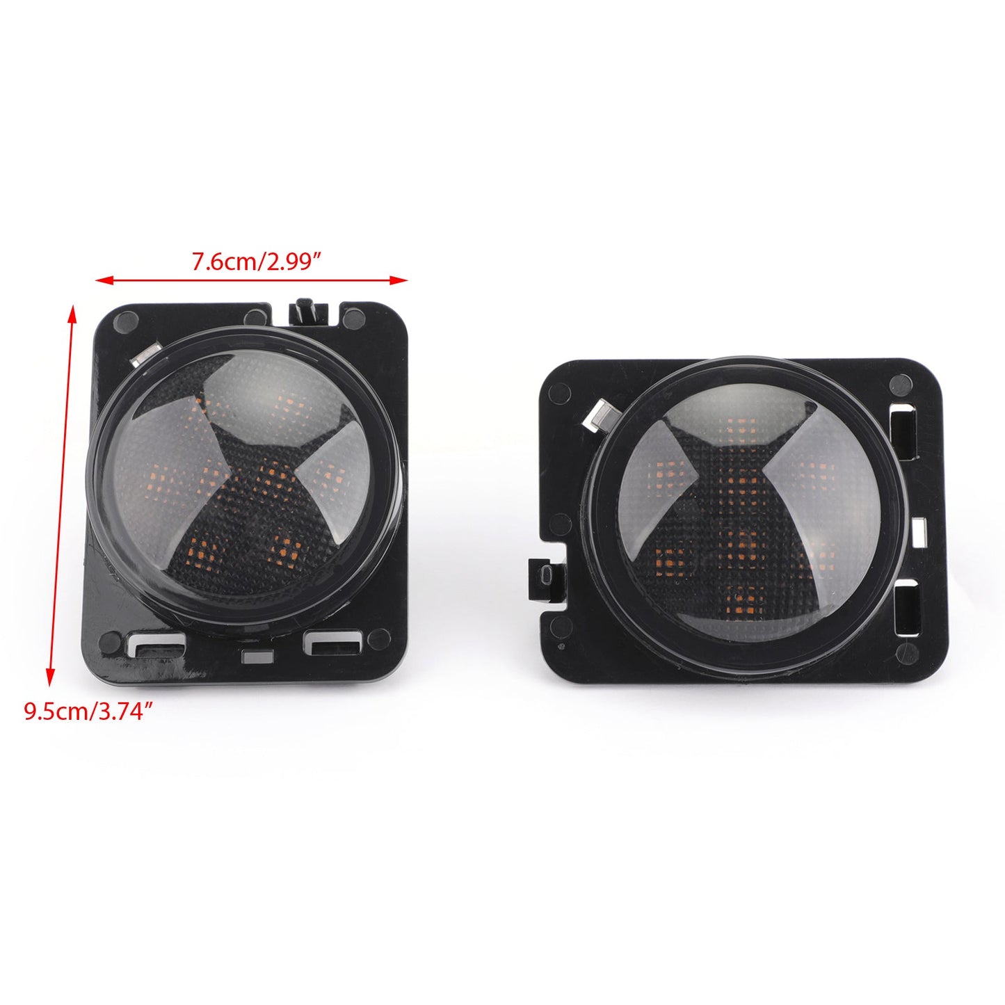 2x Front Fender Parking Side Marker LED Turn Light For Wrangler JK 2007-15 Generic