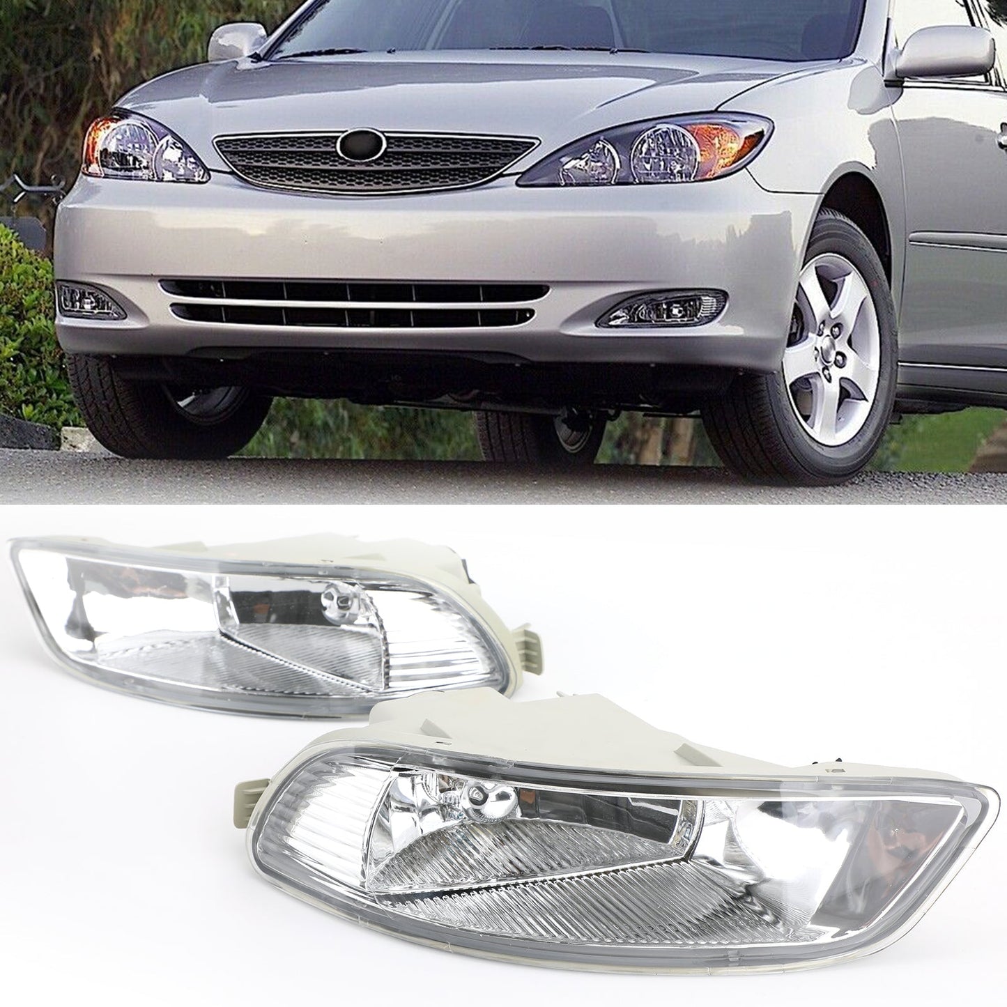 2X Front Bumper Lamp Clear Fog Light For 2005-2008 Toyota Corolla Camry Solara