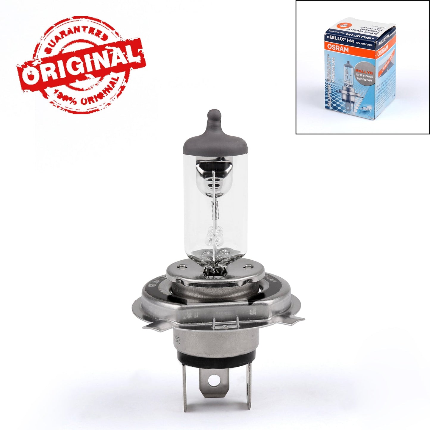 OSRAM 62204Sbp Premium H4 12V 100/90W P43T Super Bright Off-Road Car Light