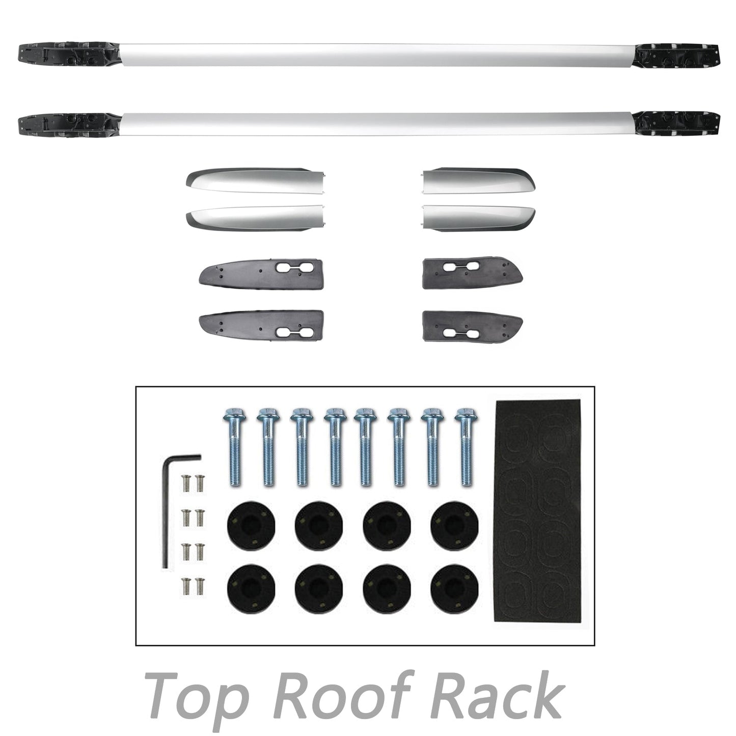 2014-2019 Toyota RAV4 Aluminum Factory Silver Top Roof Rack Side Rails Bar