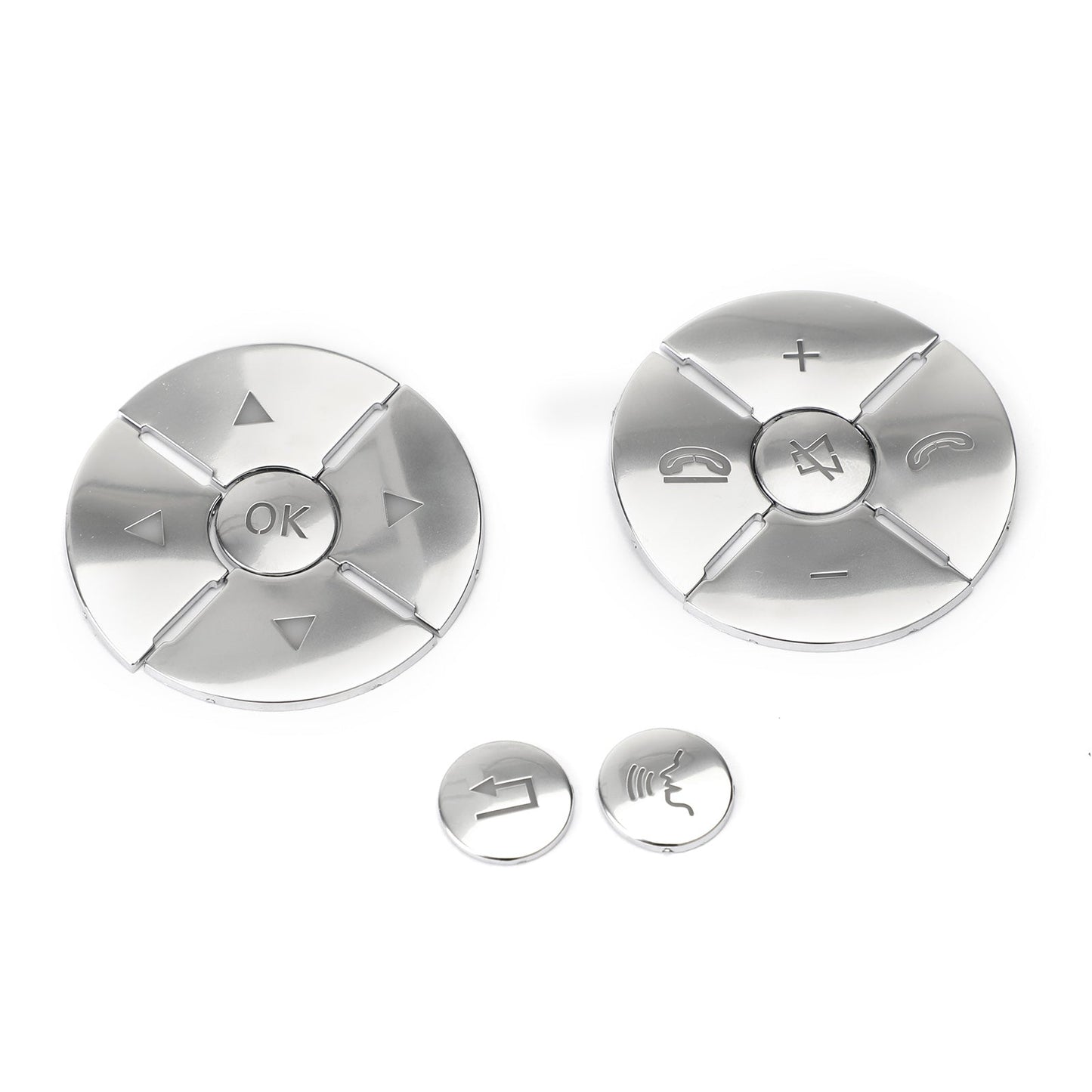 Steering Wheel Button Cover Trim Silver 12Pcs For Mercedes Benz C/E/S Class GLK Generic
