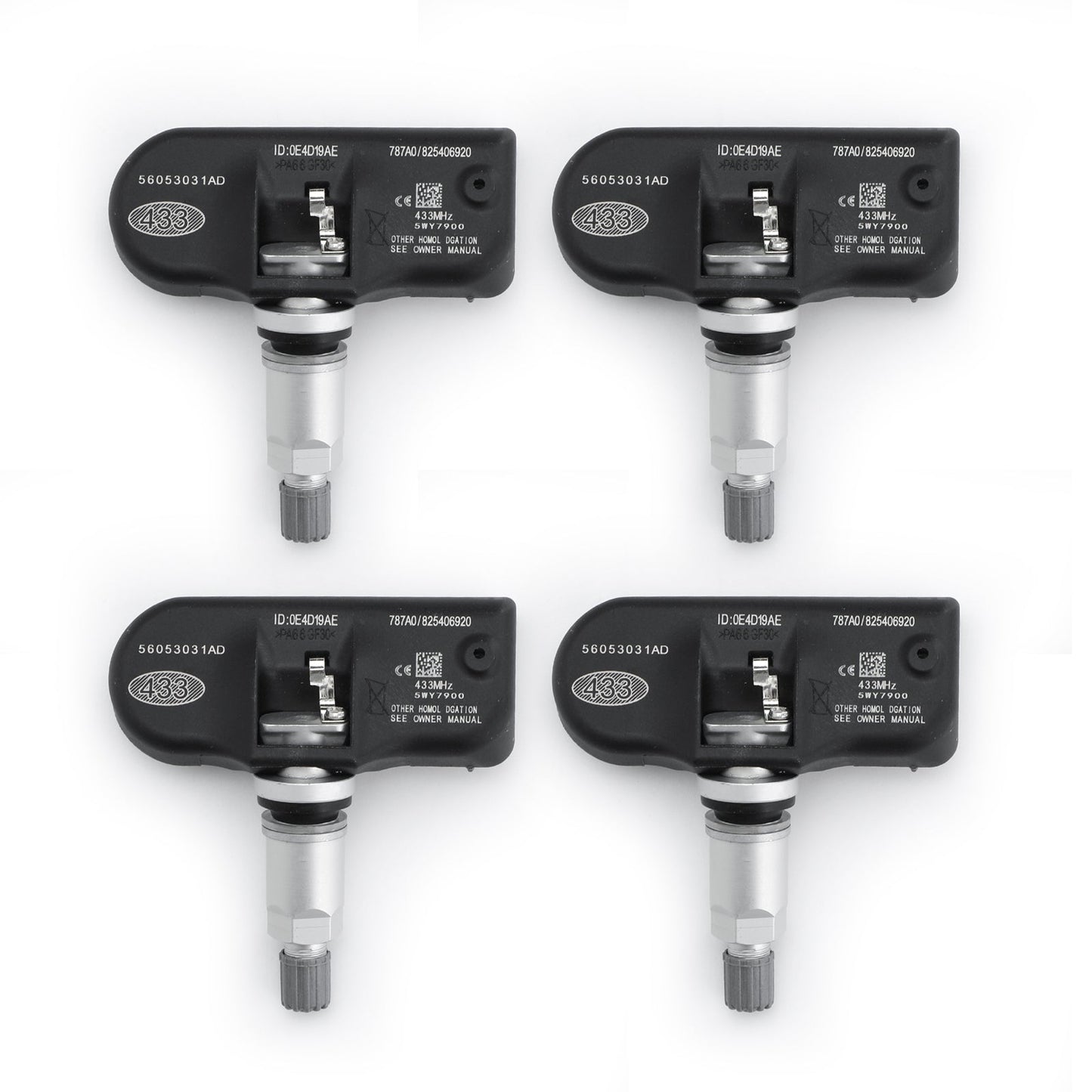 4 X 56053031AD TPMS For Chrysler TIRE PRESSURE SENSOR 433 MHz TS-CH10 Generic