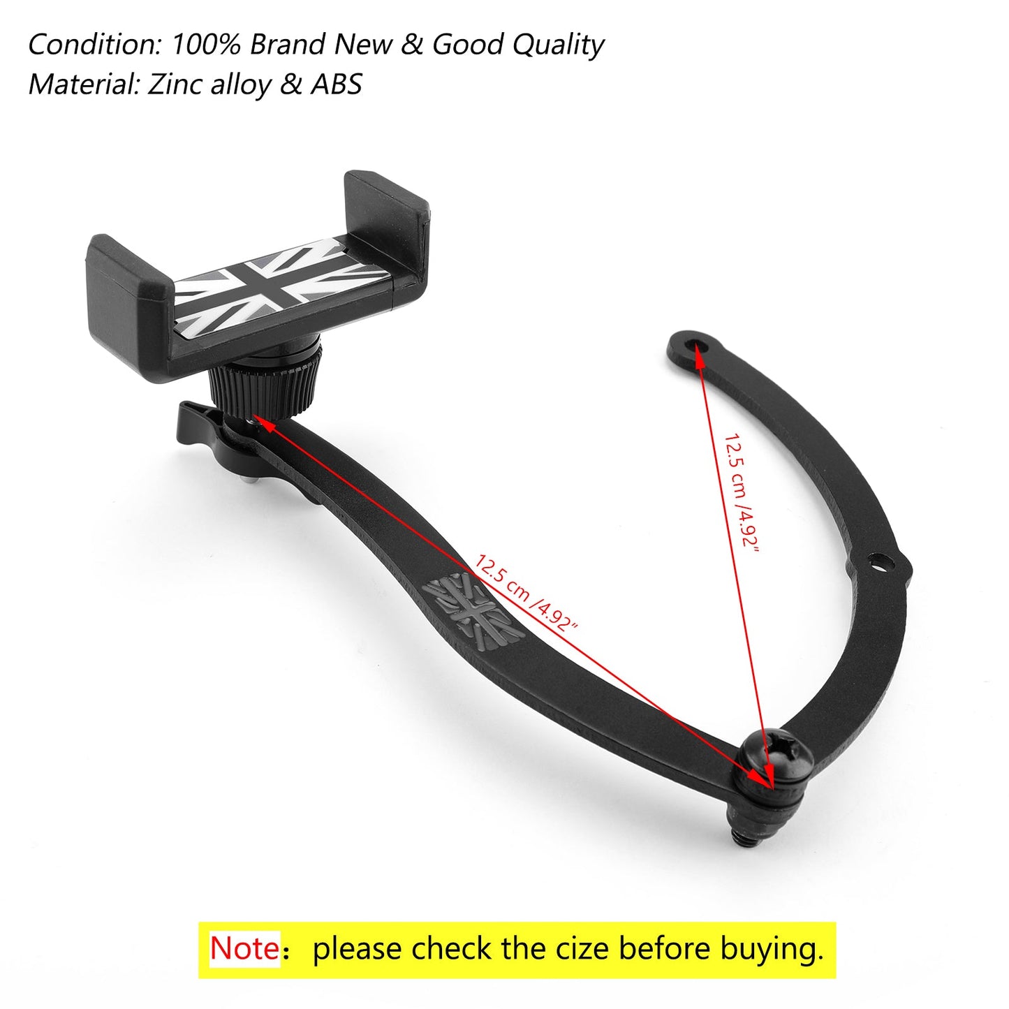 Mini Cooper R55 R56 R57 R60 R61 Union Jack Car Cell Phone Mount Folding Holder