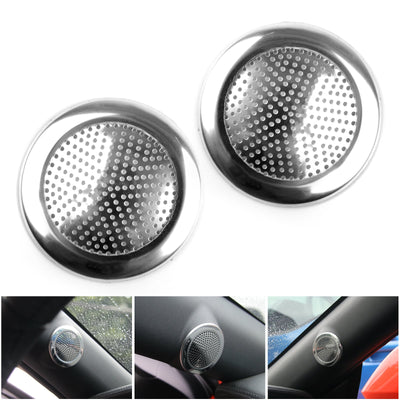 Stainless Steel A Pillar Stereo Speaker Cover Trim For Ford Mustang 2015-2018