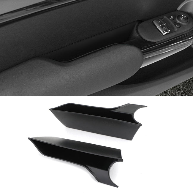 Interior Door Armrest Storage Box Organizer Holde Tirm For MINI Cooper F56 Black