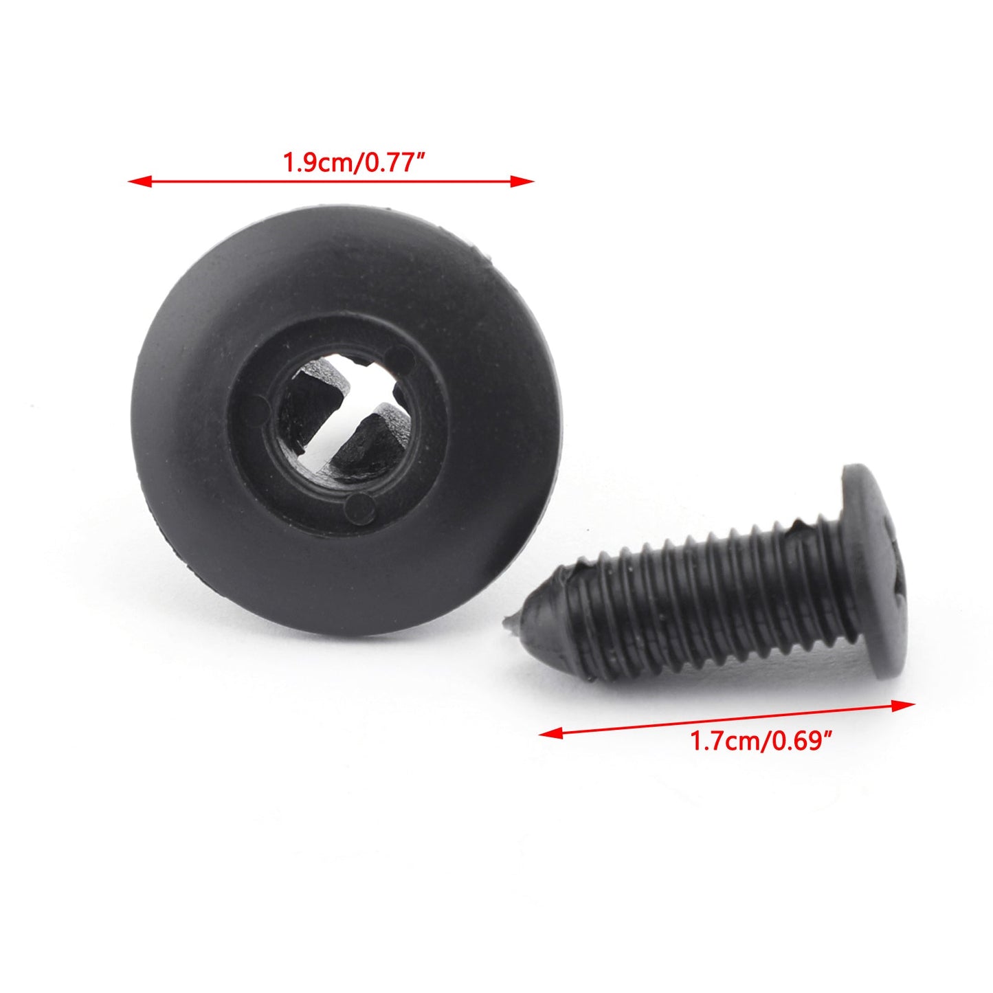 100PCS 8mm Plastic Car Screw Scrivet Interior Trim Panel Clips For HOLDEN Generic